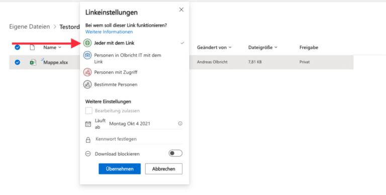 External Sharing: Daten aus OneDrive & SharePoint freigeben