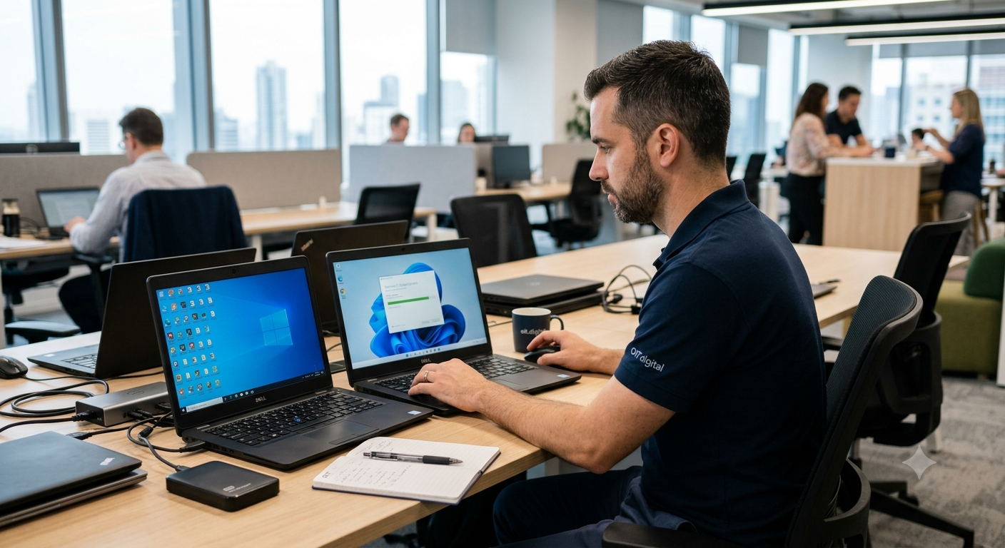 Illustration zum Umstieg von Windows 10 auf Windows 11