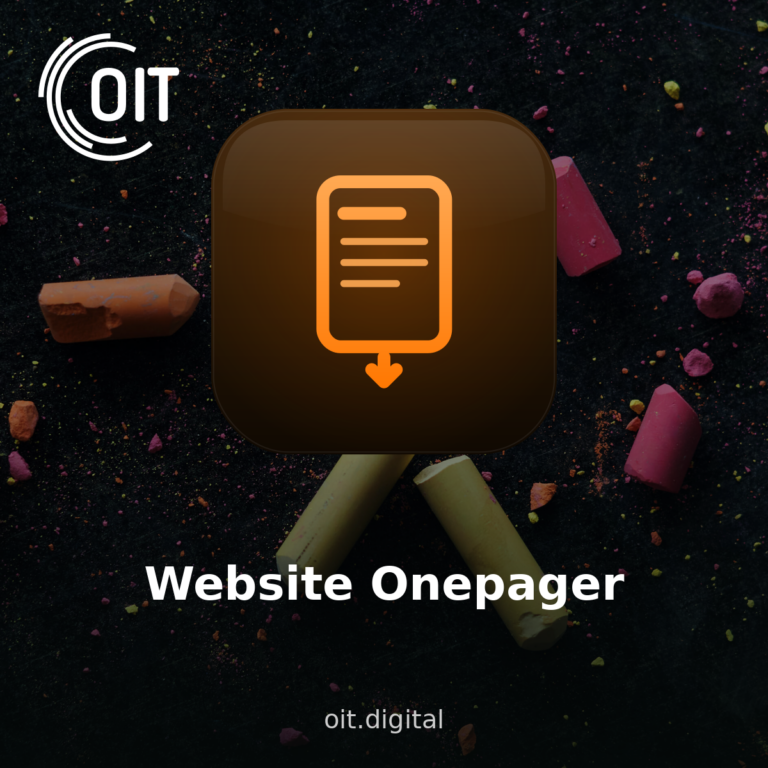 OIT Produktbild Website Onepager