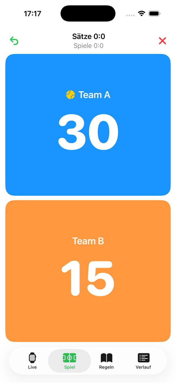 PadelPoint Apple Watch Screenshot 3