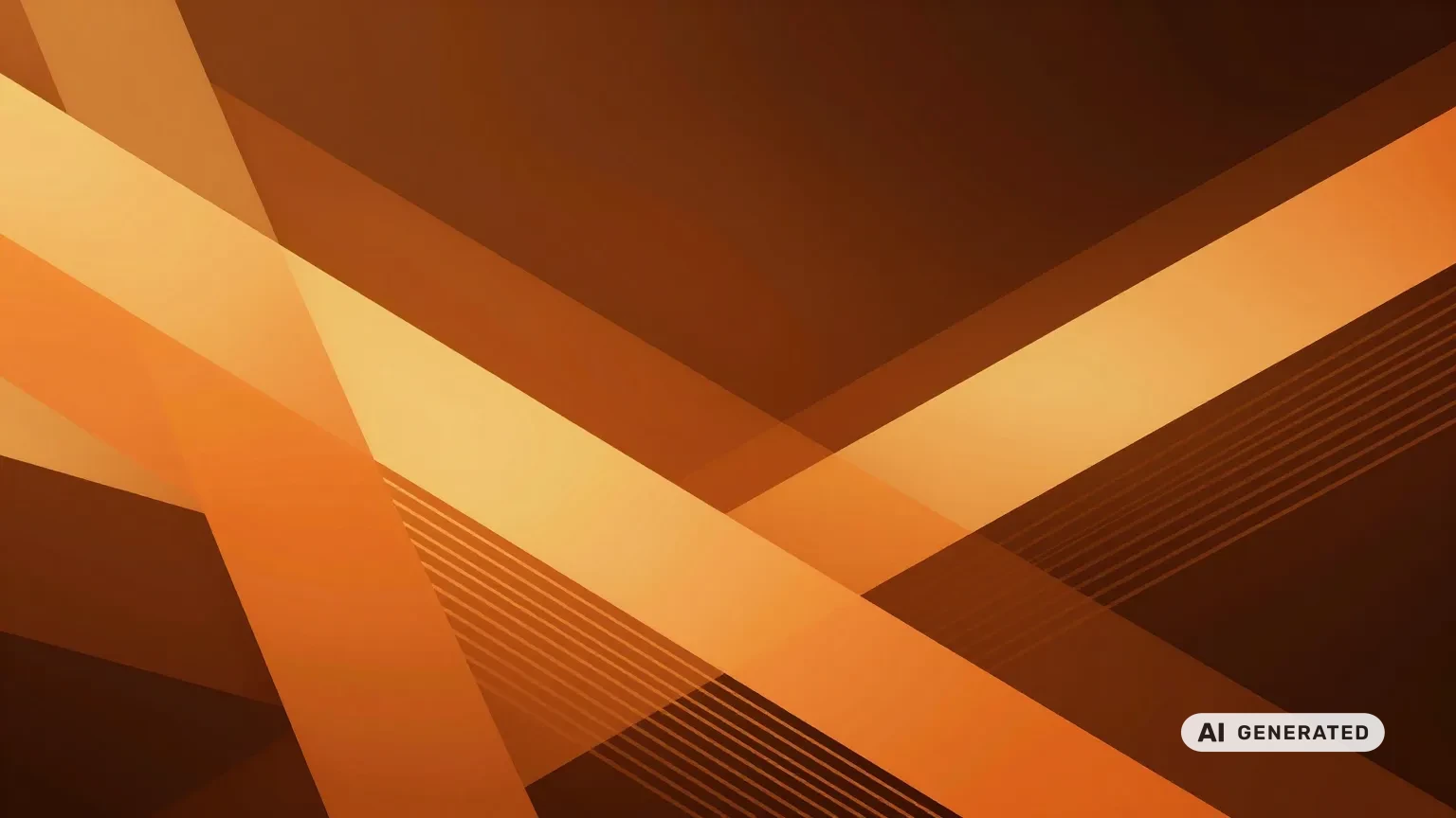 Orange geometrische Facetten – Mistral AI