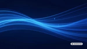 Blaue fließende Datenströme – DeepSeek