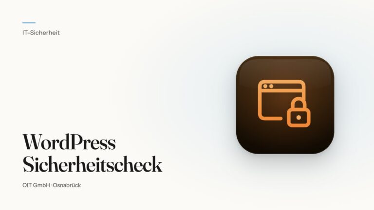 WordPress Sicherheitscheck – Produkt der OIT GmbH