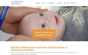 Website-Mockup Chiropraxis Sperfeld