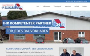 Website-Mockup Bauunternehmen J. Hagemann