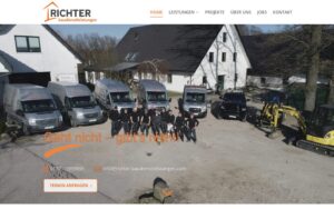 Website-Mockup Richter Baudienstleistungen
